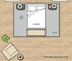 Using a bed sheet folded to different sizes is a great way to visualize how different sized rugs will the bedroom offers many options for rug placement. How To Choose The Best Rug Size And Placement Caroline On Design