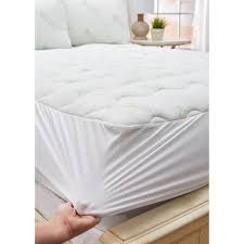 Essence Of Bamboo Luxurious Knit Cover Queen Mattress Pad Ds8500bam 1q The Home Depot In 2020 Mattress Pad Bamboo Mattress Mattress