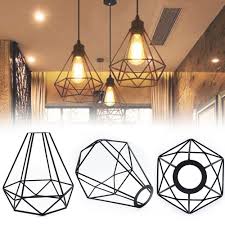 See more ideas about diy lamp, diy, diy lighting. Vintage Metal Lamp Shade Ceiling Shade Lamp Diy Lampshade Industrial Lamp Water Shape Cage Classic Black Nordic Bulb Cover Walmart Com Walmart Com