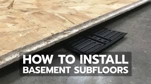 It creates an air gap above cold, damp concrete to protect, insulate and cushion your finished floors. How To Install Basement Subfloors Properly Youtube