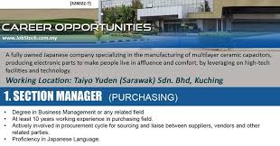 Global suppliers agriculture sarawak sdn bhd profile. Oil Gas Vacancies Taiyo Yuden Kuching