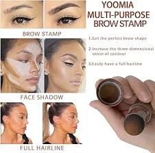 YOOMIA Eyebrow Stamp Stencil Kit Brow Stamp Shaping Kit Waterproof Eyebrow  Stamp Hairline Shadow Powder (Natural Brown) : Buy Online at Best Price in  KSA