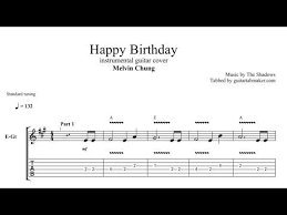 Happy Birthday Tab Guitar Instrumental Tab Pdf Guitar Pro Youtube Happy Birthday Instrumental Guitar Sheet Music Guitar