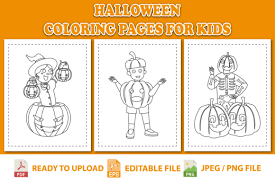 To download the full size picture simply click on the image or text link underneath the image. Halloween Coloring Pages For Kids Grafico Por Pro Designer Creative Fabrica