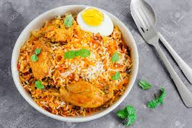 This recipe is especially great for on special occasions i like prepar. Chicken Biryani With Boiled Eggs Raita In A Bowl Top Down Flat Stock Photo Picture And Royalty Free Image Image 146459591