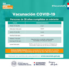 Bueno para tu salud, para nuestras comunidades y para tu bolsillo. Personas De 35 Anos En Adelante Se Vacunan Desde Este Martes Ministerio De Salud Publica Y Bienestar Social