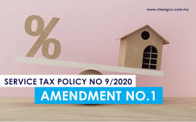 And (c) effective and efficient collection of tax. Sst Update Service Tax Policy No 9 2020 Amendment No 1 Cheng Co