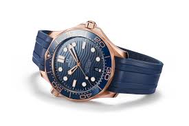 Omega Seamaster Diver 300m In Blue Ceramic And Sedna Gold Omega