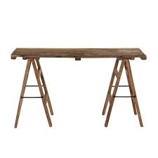 Les plus beaux tréteaux sont à découvrir dans cette sélection déco ! Console Treteaux 140x38x80 Cm En Bois Recycle Almon Maison Et Styles