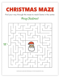 Free download & print navidad: Free Printable Christmas Maze Christmas Games And Activities