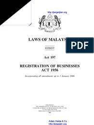 716, companies act 1965 (see item 6); Act 197 Registration Of Businesses Act 1956 Fine Penalty Domain Name Registrar