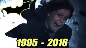 Evolution of Young BRUCE WAYNE/BATMAN falling into bat cave 1995-2005-2016