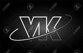 Vk V K Letter Logo Combination Black White Alphabet V Aff Logo Letter Vk Combination Alphabet Letter Logo Infiniti Logo Combination Black