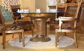 These pieces may feature wood or metal frames and a circular, square or rectangular surface. Belinda Glass Table Classic Dining Room Set Luxury Dining Room Sets