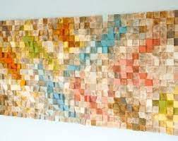 Large Wood Wall Art Custom Wood Art Decor Reclaimed Wood Etsy Wall Sculpture Art Wood Art Mosaic Art