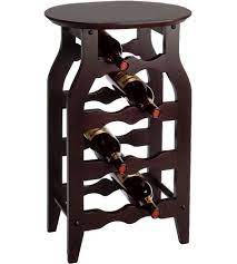 These handsome wine racks are constructed out of solid wood and are perfect as a small side table or serving bar. Side Table Wine Rack In Wine Racks