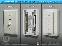 Spacer Plate For Philips Hue Switch Us Toggle By Mechanicalwhispers On Shapeways Hue Philips Philips Light Switch Plate Cover
