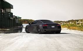 Black coupe, car, audi r8, matte black, motor vehicle, transportation. Audi R8 Black Matte Wallpaper