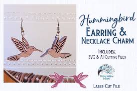 All contents are released under creative commons cc0. Hummingbird Earring File For Glowforge Or Laser Cutter So Fontsy