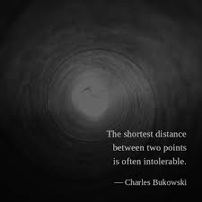The Shortest Distance Between Two Points Is Often Intolerable Charles Bukowski Alan Watts Meditation Charles Bukowski