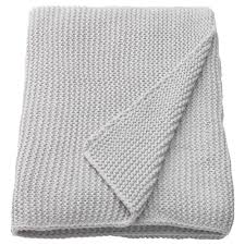 Ingabritta Plaid Hellgrau Ikea Deutschland Knitted Throws Grey Throw Ikea