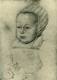 Retrato de Suzanne de Borbón (1491-1521) hija de Pedro II y Ana de Francia,  Duque y Duquesa de Borbón, 1492-93