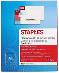 What we need to remember is that we have to get the cards with that level of professional touch in it. Amazon Com Staples 610387 Inkjet Business Cards 2 Inch X 3 1 2 Inch Matte White 1000 Cards Office Products