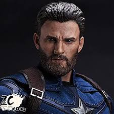 Maybe you would like to learn more about one of these? Amazon Com Unbrand 1 6 Captain America Head Carved Beard Ver Chris Evans F 12 Ht Figure Toys Games