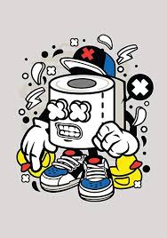 I've also been in japanese bathrooms with toilets that automatically open their lids when you enter the stall, talk to you, make fake flushing sounds to hide the sound of. Toilet Paper By Nickelparis Graffiti Doodles Graffiti Cartoons Graffiti Illustration