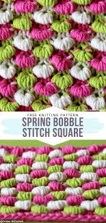 Colorful Bobble Stitches Free Knitting Patterns Knitting Patterns Free Free Knitting Bobble Stitch