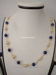 Gold pearl necklace designs, gold guttapusalu necklace designs. Indian Pearl Chain Necklace Design South India Jewels Jewelry Design Necklace Gold Jewelry Fashion Black Beaded Jewelry