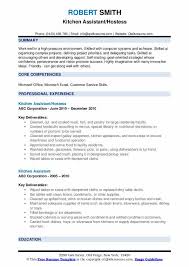 Interior design assistant cover letter sample (text version) karoline durtschi. Kitchen Assistant Resume Samples Qwikresume