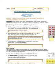 Discover trends in atomic radii across periods and down families/groups of the periodic table. Electron Configuration Gizmo 1 Pdf Name Ayesha Date Student Exploration Electron Configuration Www Explorelearning Com Username Schi249 Password Course Hero