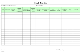 The columns with yellow column headings require user input and the. Stock Register Format In Excel Sheet Free Download
