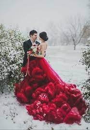 Christmas Wedding Gown Christmas Wedding Dresses Strapless Wedding Gown Colored Wedding Gowns