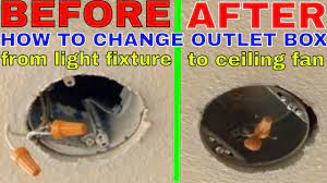 I am now reading that i should have inspected junction box as well as the screws i used to attach fan brackets to outlet box. How To Put In A Fan Support Outlet Box Youtube