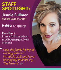 Our middle school Math teacher, Jennie Fullmer, ran a full marathon! 🏃‍♀️