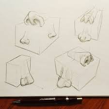 Boxes With Noses Drawing In 2020 Drawings Art Learn Art