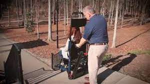 Evac chair, evacuation chair, stair chair, emergency evacuat. Mobi Ez Battery Powered Stair Chair Youtube