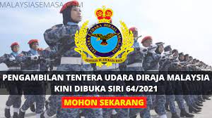 Markas tentera udara, bahagian sumber manusia, sel kerjaya dan pengambilan, tingkat 7 menara th selborn, 153 jalan tun razak, 50400 kuala lumpur. Pengambilan Perajurit Muda Pjm Udara Tudm Siri 64 2021 Kini Dibuka Malaysia Semasa