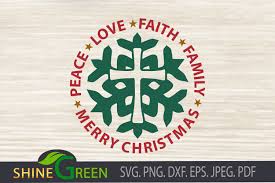 Download Christmas Svg Snowflake Jesus Peace Love Faith Family Svg Cut File By Shinegreenart Thehungryjpeg Com