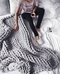 Buy chunky knit blanket and get the best deals at the lowest prices on ebay! These Are The Easiest Tutorials For That Chunky Knit Blanket Everyone Loves Knitted Blankets Chunky Knit Blanket Blanket Diy