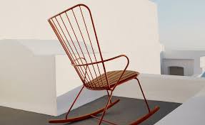Have a seat in this orbital rocking lounge chair and let your worries wash away as people enjoy the soothing outdoor view. Paon Outdoor Rocking Chair Danish Design