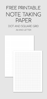 free printable note taking paper dot and square grid free