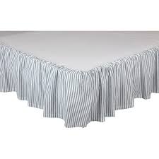 Black And White Striped Bed Skirt Surikova Ticking Stripe 16 Bed Skirt Ticking Stripe Bedding Bedskirt Striped King Bedding