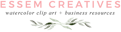 Find clipart for commercial use in my shop! Clipart Licenses Essem Creatives Watercolor Clipart Business Branding