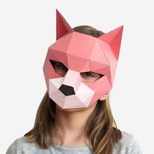 Black Phillip, Goat Mask, Halloween Mask, Paper Mask, DIY Animal Mask,  Printable Mask, Low Poly Paper Craft Template, Baphomet, Lapa Studios