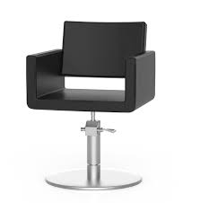 Von der rückenlehne bis zur sitzhöhe sind friseurstühle meist verstellbar. U Shape Schwarzem Kunstleder Friseurstuhl Hohenverstellbar Friseur Sitzmobel Zubehor Fur Friseure Produkte Concept S Ladenbau Objektdesign