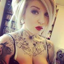 Love Her Hair And Make Up Does Anyone Have An Eyebrow Pencil Color Like Her Eyebrows Know Wh Chest Tattoos For Women Tattoo Designs For Women Throat Tattoo