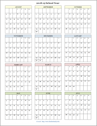 2018 19 Academic Calendar August Start Free Printable Homeschool Calendar School Calendar Academic Calendar